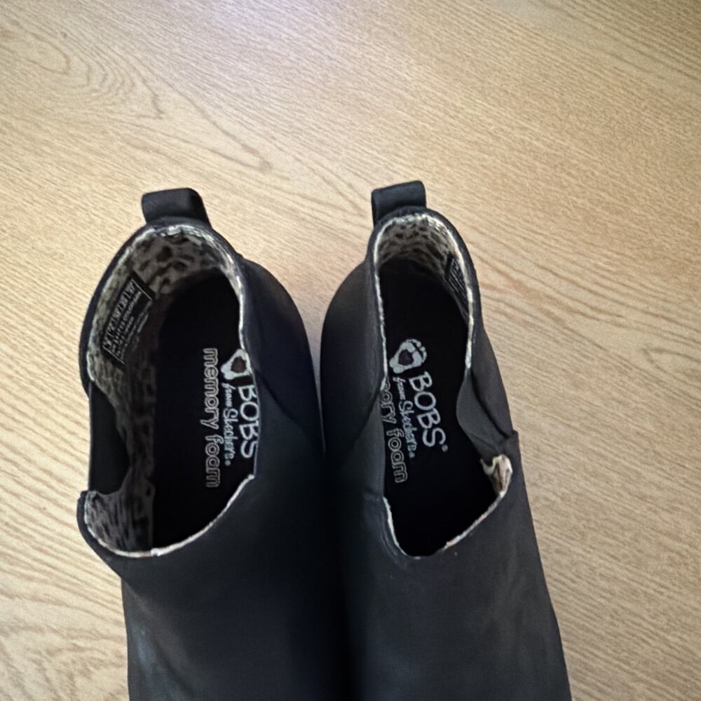 Skechers BOBS Chill Wedge Cruise Altitude Womens 8.0 Black Wedge Boot 114715 - Picture 7 of 8